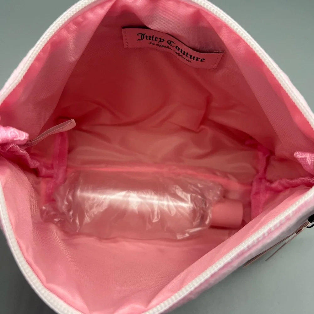 Juicy couture pink velour cosmetics bag